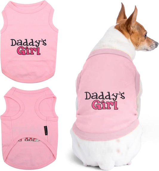 Dog Cat Clothes Tee Shirts Daddy'S Girl T-Shirt, L