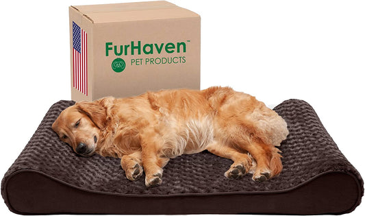 Orthopedic, Cooling Gel, and Memory Foam Pet Beds for Small, Medium, and Large Dogs - Ergonomic Contour Luxe Lounger Dog Bed Mattress and More