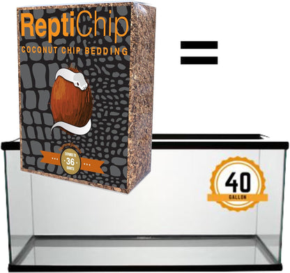 Reptichip Coconut Substrate for Reptiles Loose Coarse Coconut Husk Chip Reptile Bedding